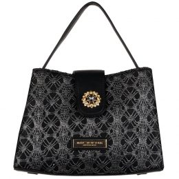 MARC NEW YORK FLAP OVER LACE FAUX-LEATHER SATCHEL