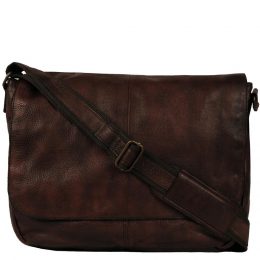 WILSONS LEATHER TURIN VINTAGE LEATHER FLAPOVER BRIEF